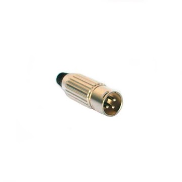 Conector XLR 3 polos macho robusto metalico