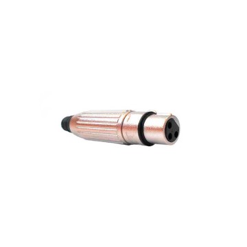 Conector XLR 3 polos hembra robusto metalico