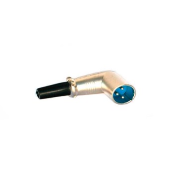 Conector XLR 3 polos macho acodado
