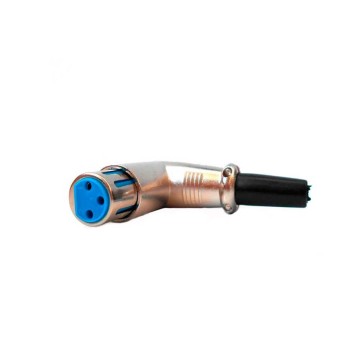 Conector XLR 3 polos hembra acodado