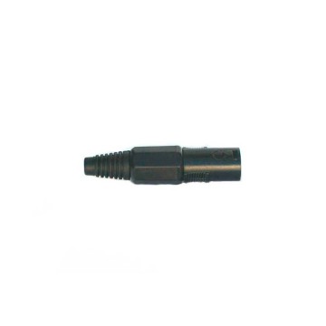 Conector XLR 3 polos macho capuchon rosca plastico