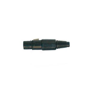 Conector XLR 3 polos hembra capuchon rosca plastico