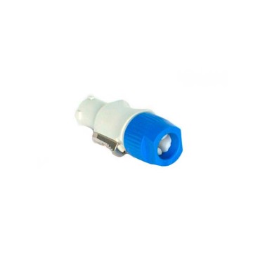 Conector alimentacion macho 2Polos + Tierra BLANCO