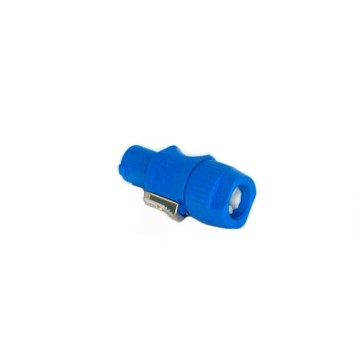 Conector alimentacion macho 2Polos + Tierra AZUL