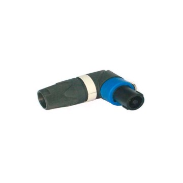 Conector altavoz macho 4 polos acodado